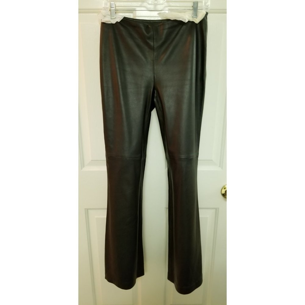 Vintage Genuine Lamb Leather Boot Cut Pants